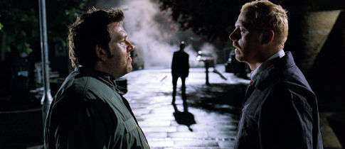 Ed (Nick Frost) and Shaun (Simon Pegg) encounter their first zombie ... or do they?