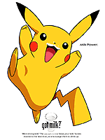 even pikachu loves milk!