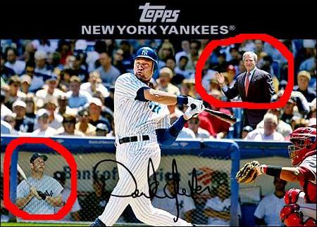 Derek Jeter, George Bush and Mickey Mantle