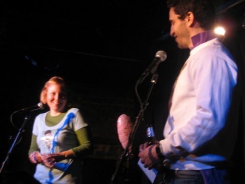 Lindsay Robertson and Gabe Delahaye Making Eyes